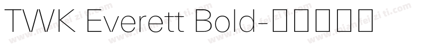 TWK Everett Bold字体转换